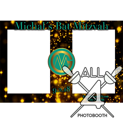 template, photo booth, bat mitzvah, golden
