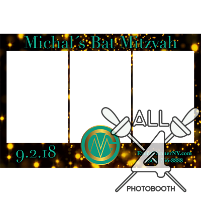 template, photo booth, bat mitzvah, golden