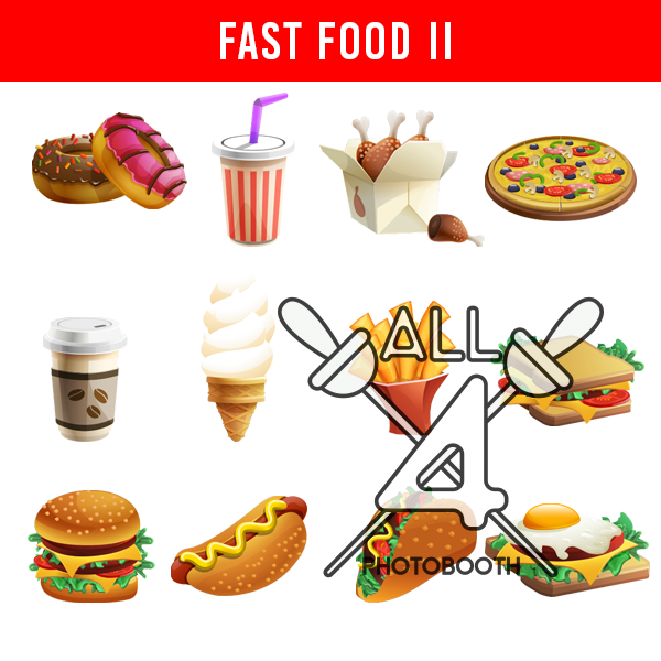 digital props, fast food, food