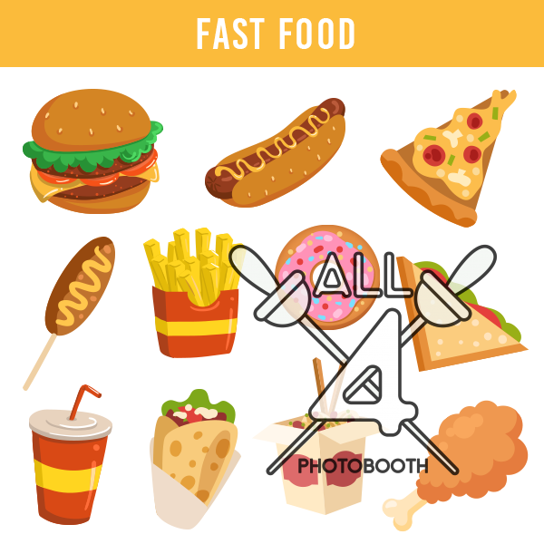 digital props, fast food, food
