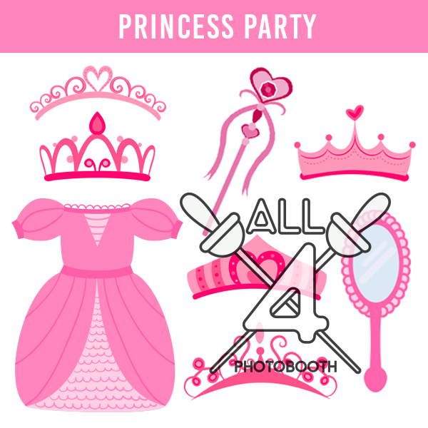 digital props, princess party, princess