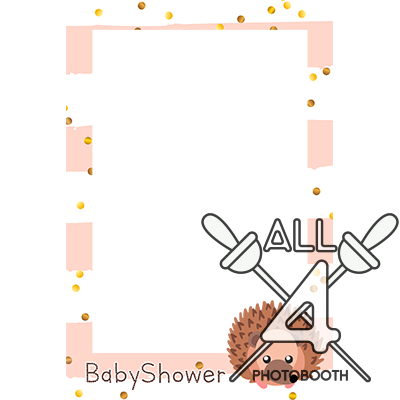 template, photo booth, hedgehog, baby shower