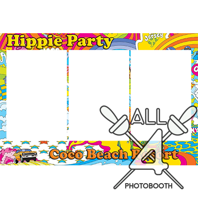 template, photo booth, party, hippie