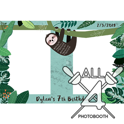 template, photo booth, sloth